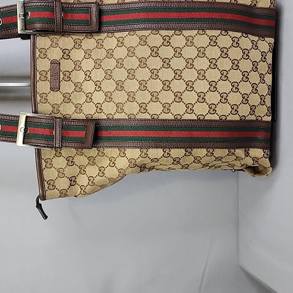 ✨️GUCCI GG Canvas Web Belted Handle Tall Tote Bag - Picture 3 of 16